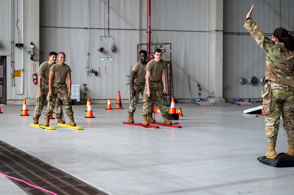 Photo of 116th Air Control Wing during morale event for National Suicide Prevention Awareness Month