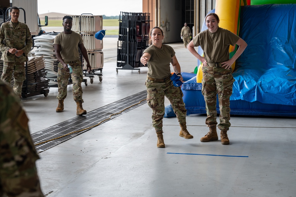 Photo of 116th Air Control Wing during morale event for National Suicide Prevention Awareness Month