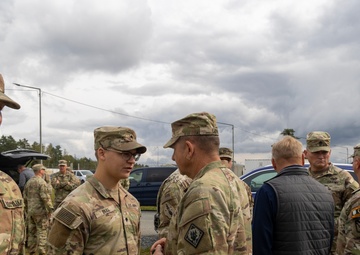 Maj. Gen. Bobby M. Ginn Jr. and delegation visit Task Force Thunder at GTA
