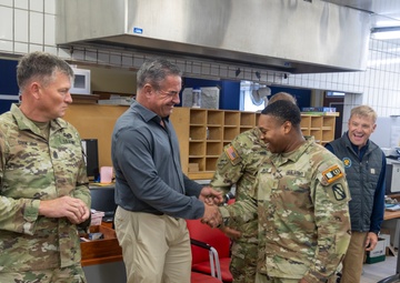 Maj. Gen. Bobby M. Ginn Jr. and delegation visit Task Force Thunder at GTA