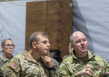 Maj. Gen. Bobby M. Ginn Jr. and delegation visit Task Force Thunder at GTA