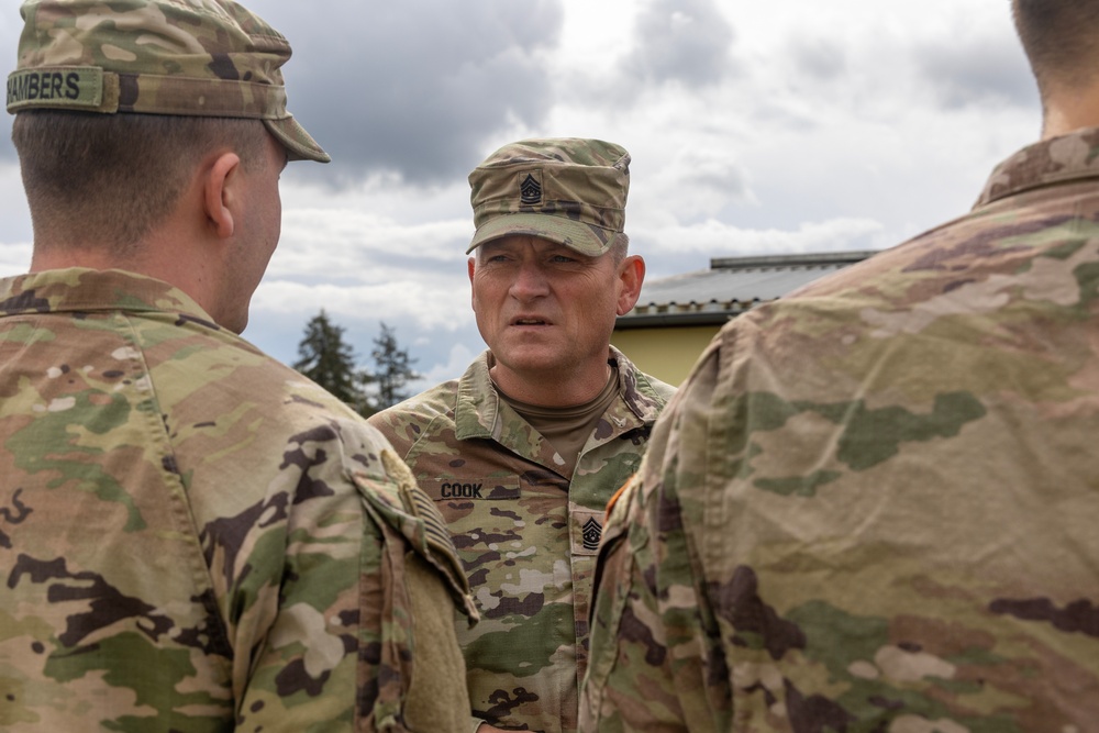 Maj. Gen. Bobby M. Ginn Jr. and delegation visit Task Force Thunder at GTA