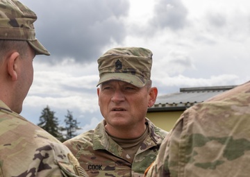 Maj. Gen. Bobby M. Ginn Jr. and delegation visit Task Force Thunder at GTA