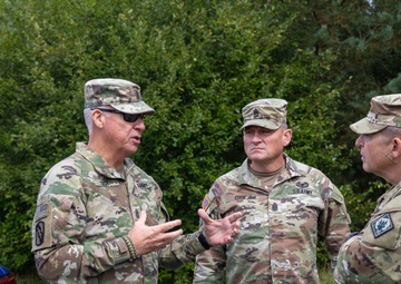 Maj. Gen. Bobby M. Ginn Jr. and delegation visit Task Force Thunder at GTA