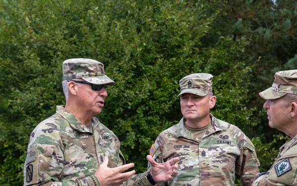 Maj. Gen. Bobby M. Ginn Jr. and delegation visit Task Force Thunder at GTA