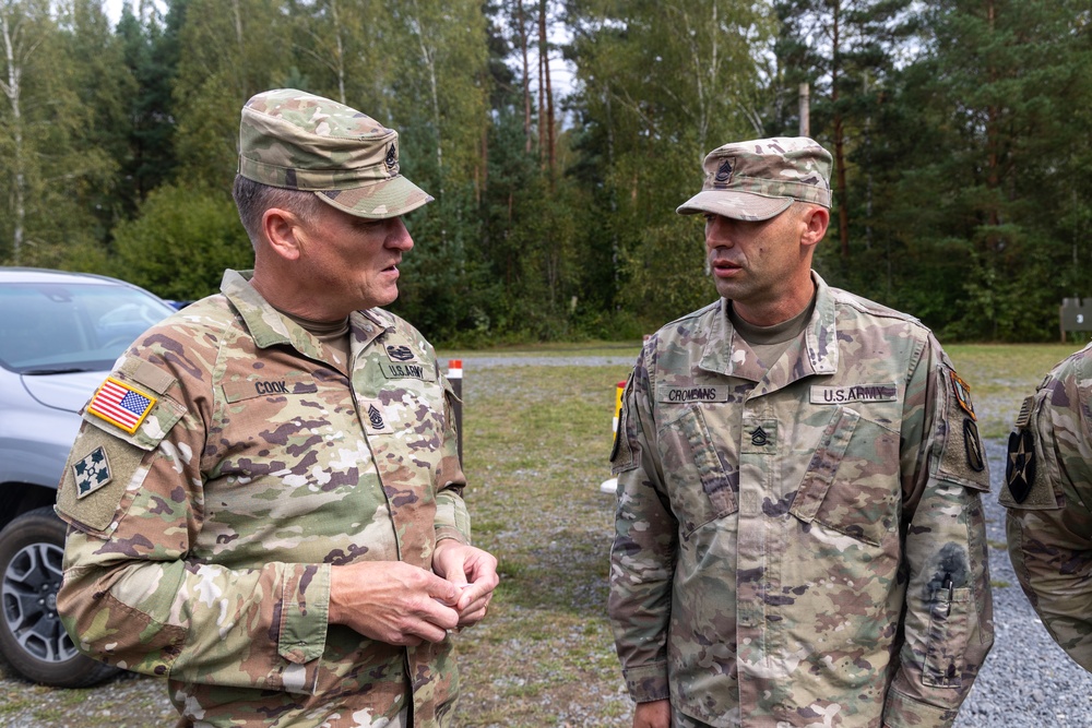 Maj. Gen. Bobby M. Ginn Jr. and delegation visit Task Force Thunder at GTA