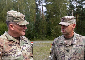 Maj. Gen. Bobby M. Ginn Jr. and delegation visit Task Force Thunder at GTA