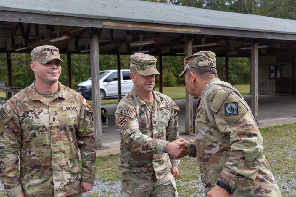 Maj. Gen. Bobby M. Ginn Jr. and delegation visit Task Force Thunder at GTA