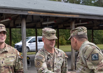 Maj. Gen. Bobby M. Ginn Jr. and delegation visit Task Force Thunder at GTA