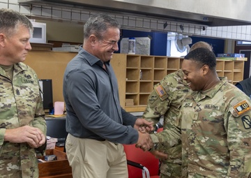 Maj. Gen. Bobby M. Ginn Jr. and delegation visit Task Force Thunder at GTA