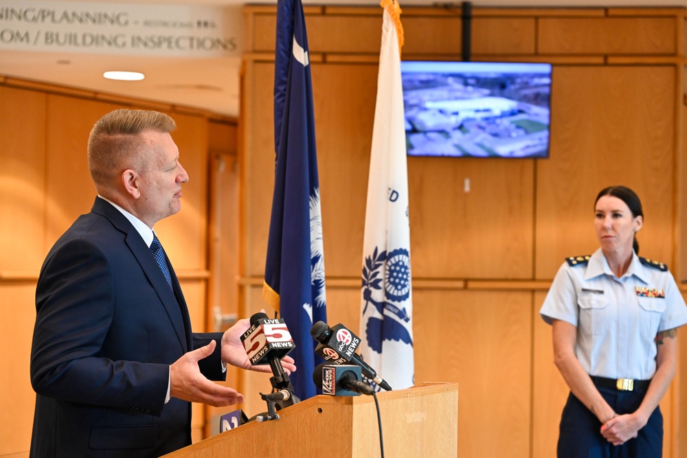 U.S. Coast Guard holds a press conference before the Marine Board of Investigation Titan submersible hearing