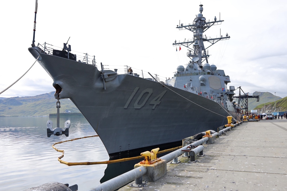 USS Sterett Moored in Dutch Harbor, AK