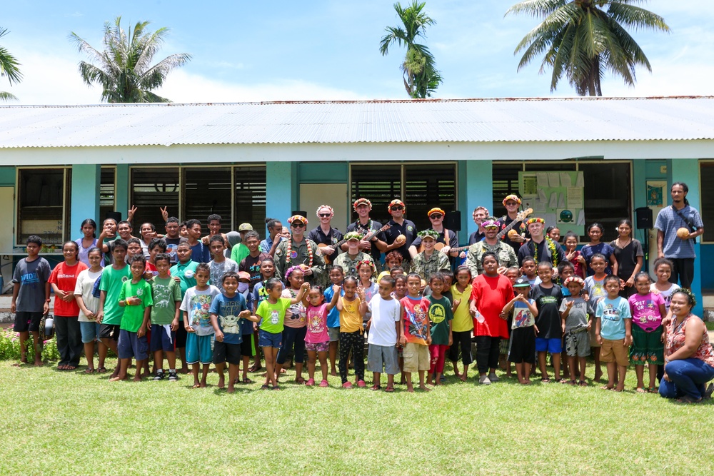 Pacific Partnership 2024-2 Band Performs at Gilman Elementary School in Yap, Federated States of Micronesia