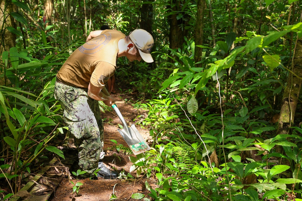Pacific Partnership 2024-2 Service Members Clean World War II Memorial Sites