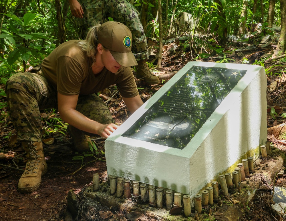 Pacific Partnership 2024-2 Service Members Clean World War II Memorial Sites