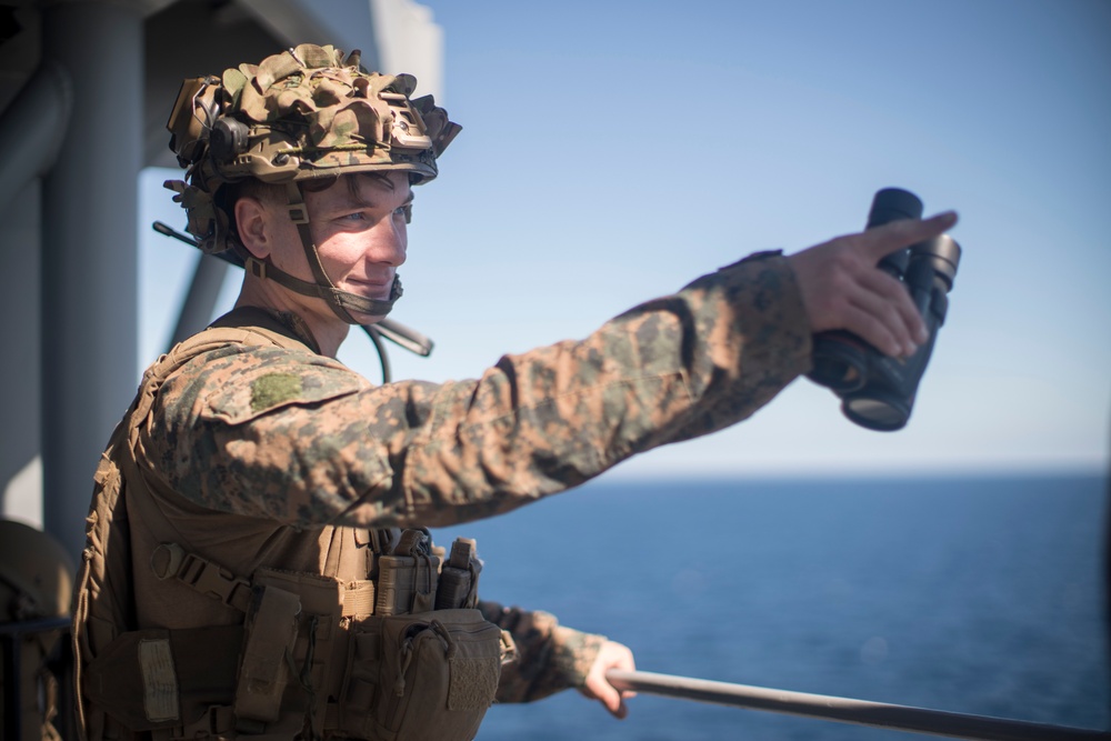 Practice Makes Perfect: 15th MEU Marines Secure the Ship During Counter-UAS Drill