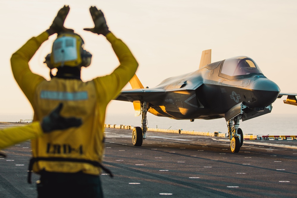 F-35Bs Return to USS Boxer after Training in Japan