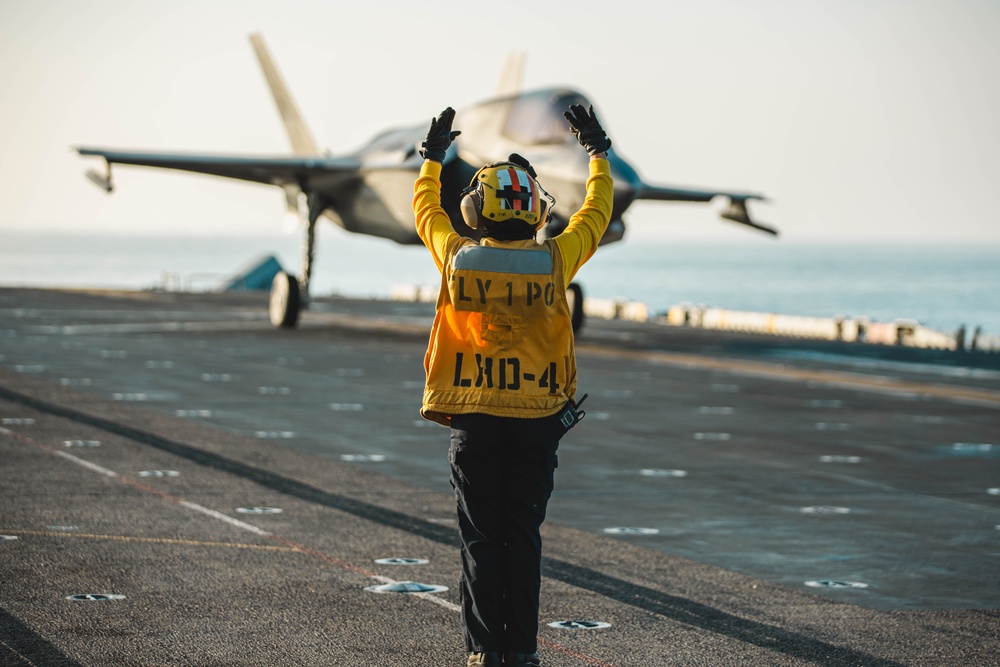 F-35Bs Return to USS Boxer after Training in Japan