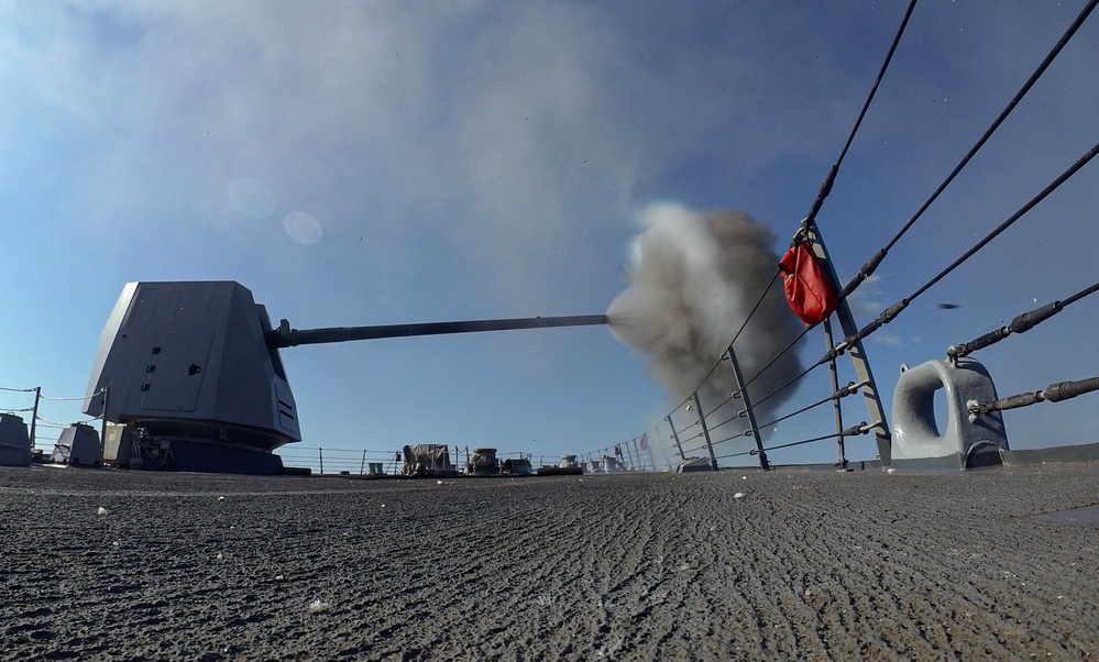 USS Dewey (DDG 105) Conducts Live-Fire Weapons Drill During Exercise Kakadu 2024