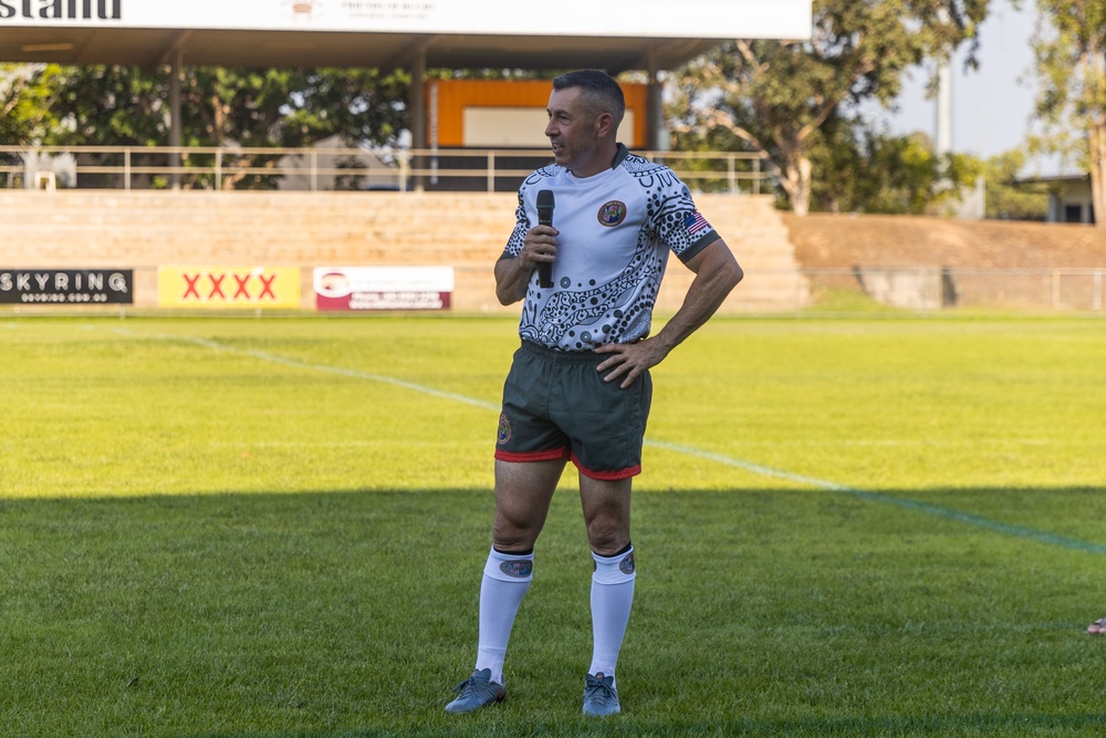 MRF-D 24.3 Marines play rugby against Australian Stray Cats