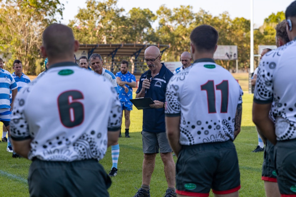 MRF-D 24.3 Marines play rugby against Australian Stray Cats