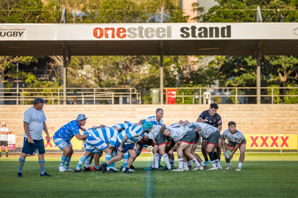 MRF-D 24.3 Marines play rugby against Australian Stray Cats