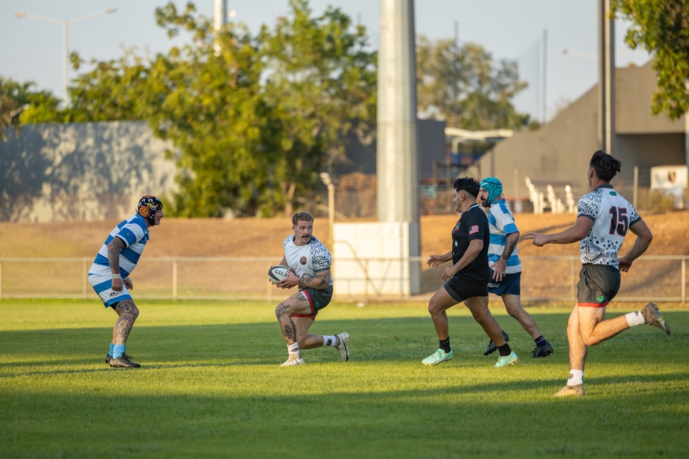 MRF-D 24.3 Marines play rugby against Australian Stray Cats