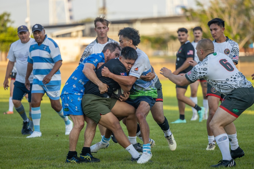 MRF-D 24.3 Marines play rugby against Australian Stray Cats