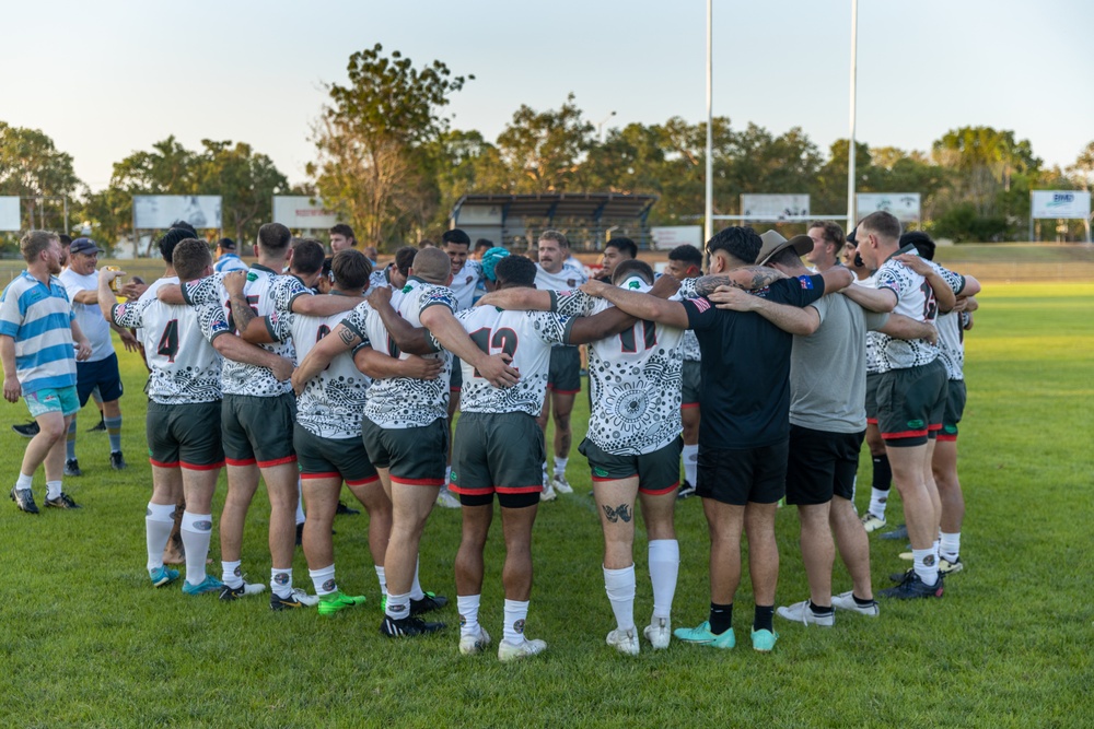 MRF-D 24.3 Marines play rugby against Australian Stray Cats