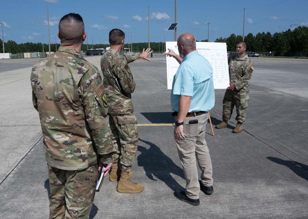 Expeditionary Center commander visits Pope Army Airfield