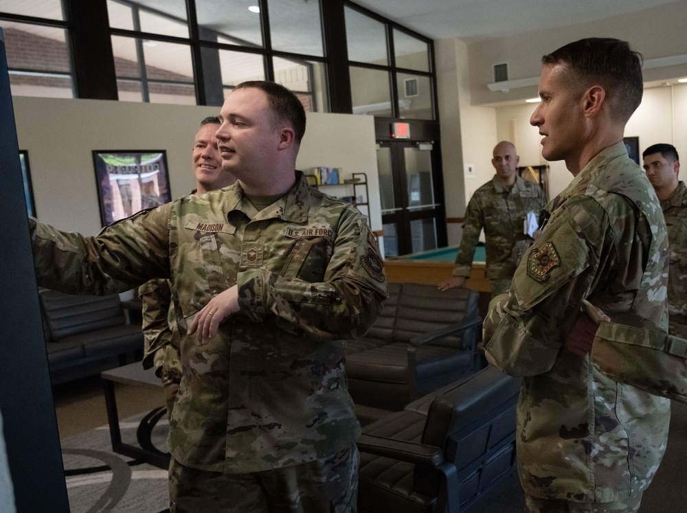 Expeditionary Center commander visits Pope Army Airfield