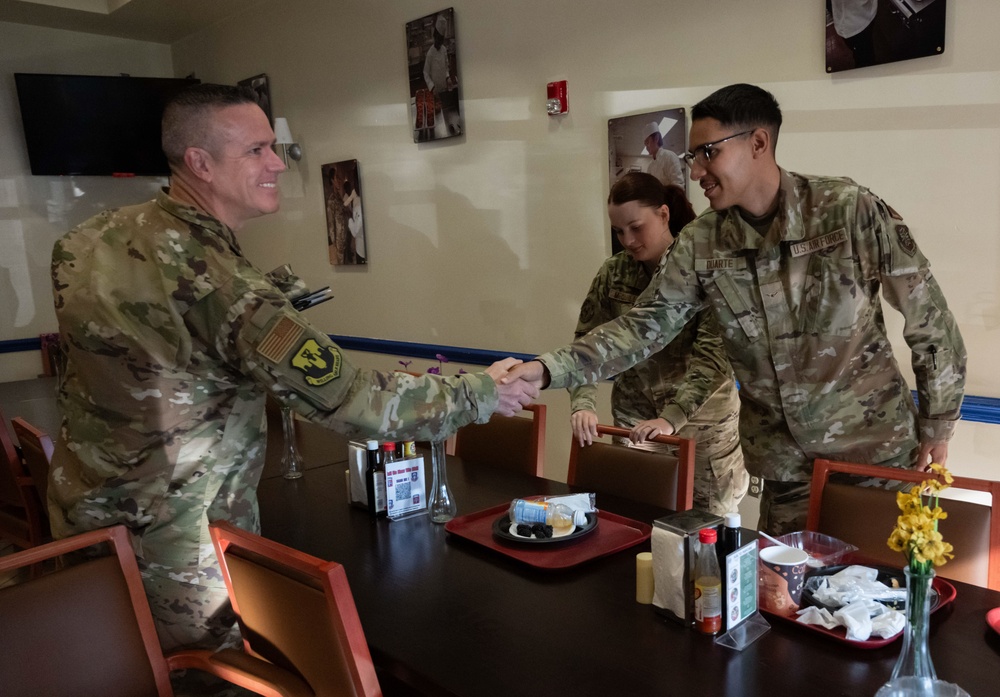 Expeditionary Center commander visits Pope Army Airfield