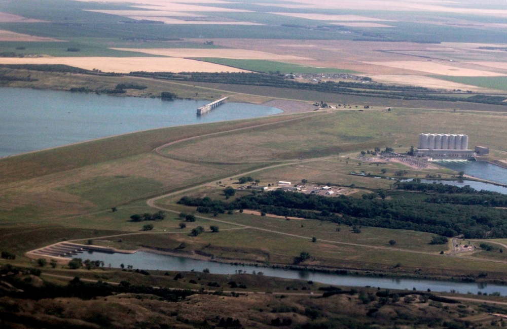 Oahe Dam and Reservoir on the Missouri River located near Pierre, South Dakota