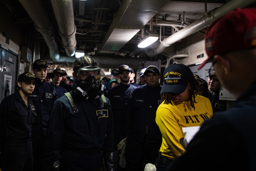 Nimitz Sailors Simulate Removing a Contaminated JSLIST