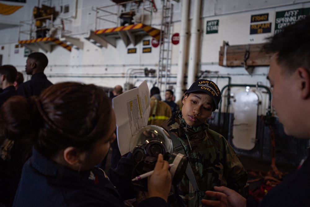 Nimitz Sailors Receive Training During a General Quarters Drill