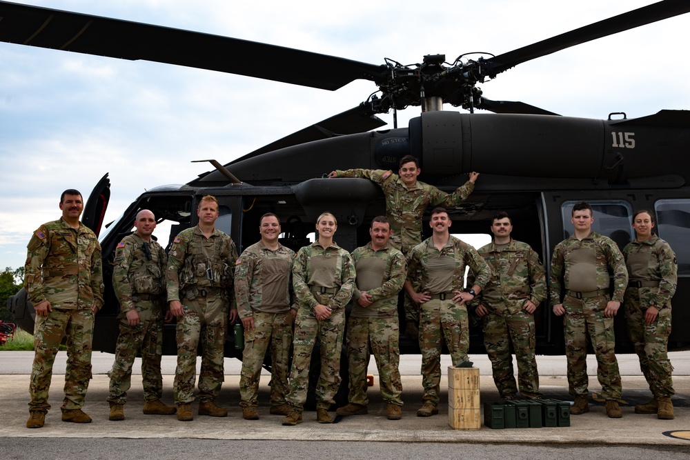 1-183rd Assault Helicopter Battalion Conduct Aerial Gunnery