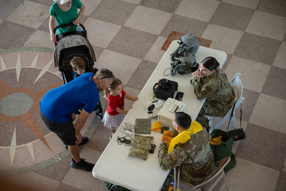 Airmen showcase equipment at Play on a Plane