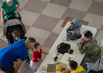 Airmen showcase equipment at Play on a Plane