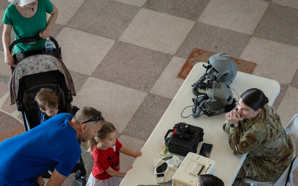 Airmen showcase equipment at Play on a Plane