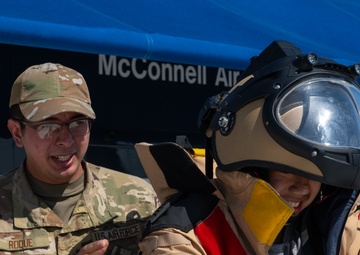 Airmen showcase equipment at Play on a Plane