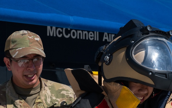 Airmen showcase equipment at Play on a Plane