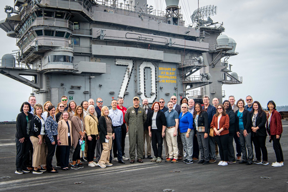 Members of APEX Senior Executive Orientation Program tour USS Carl Vinson