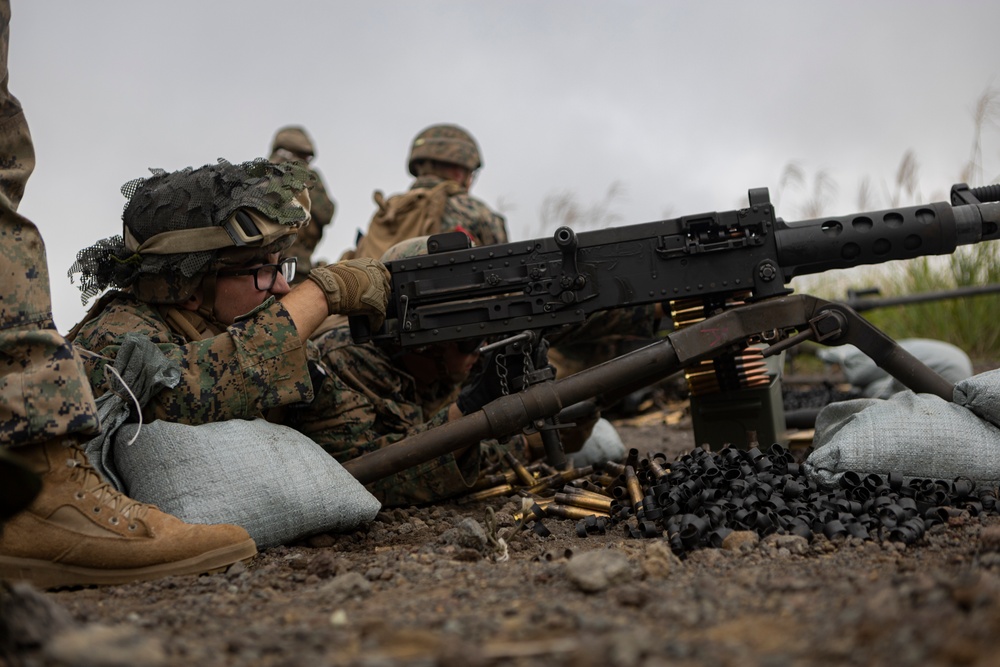 Marines conduct machine gun range at Camp Fuji in support of Exercise Outlaw Wrath 24