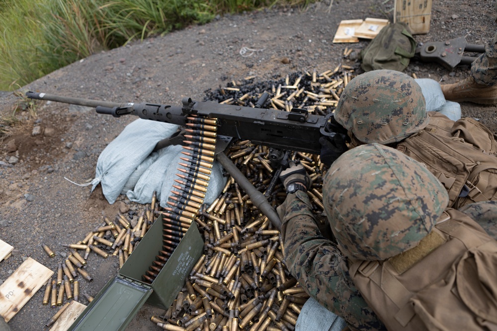 Marines conduct machine gun range at Camp Fuji in support of Exercise Outlaw Wrath 24