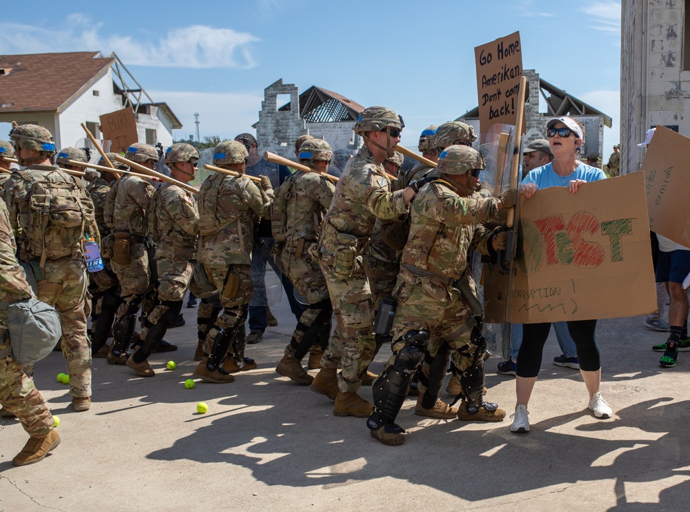 Riot Control and Medical Evacuation Training in Preparation for KFOR Mission