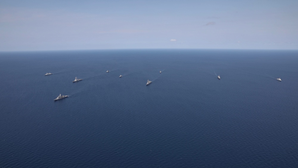 Ships from Participating Nations Sail Together During Exercise Kakadu 2024