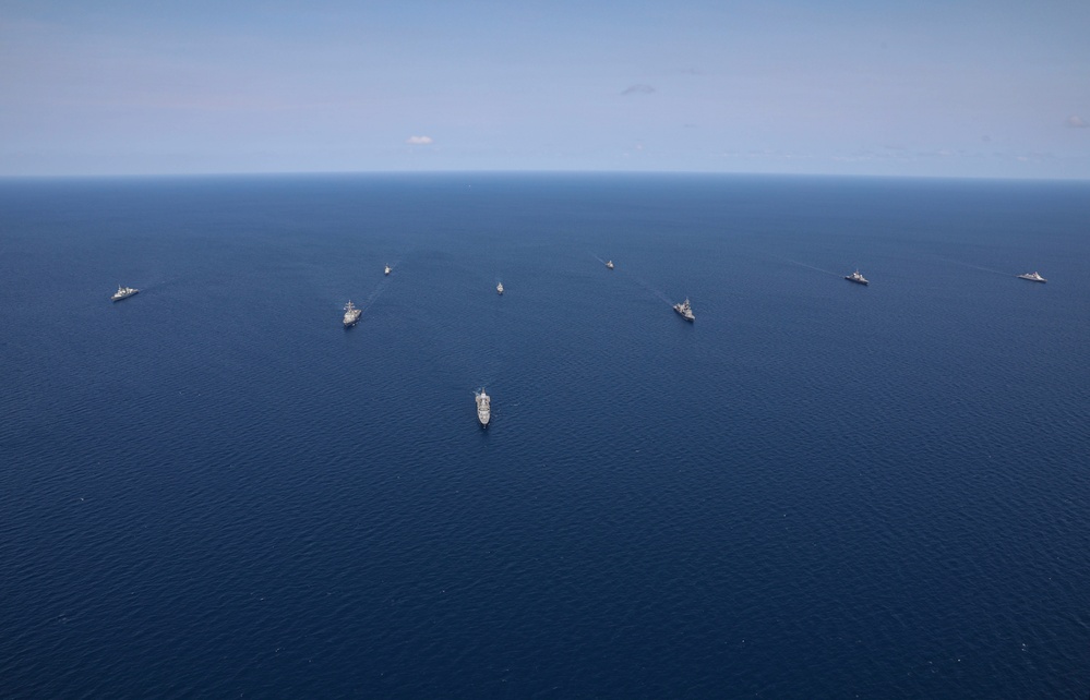 Ships from Participating Nations Sail Together During Exercise Kakadu 2024