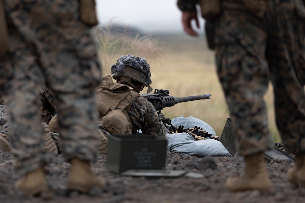 Marines conduct machine gun range at Camp Fuji in support of Exercise Outlaw Wrath 24