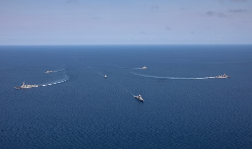 Ships from Participating Nations Sail Together During Exercise Kakadu 2024