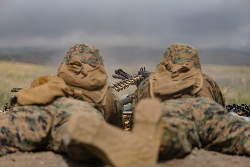 Marines conduct machine gun range at Camp Fuji in support of Exercise Outlaw Wrath 24